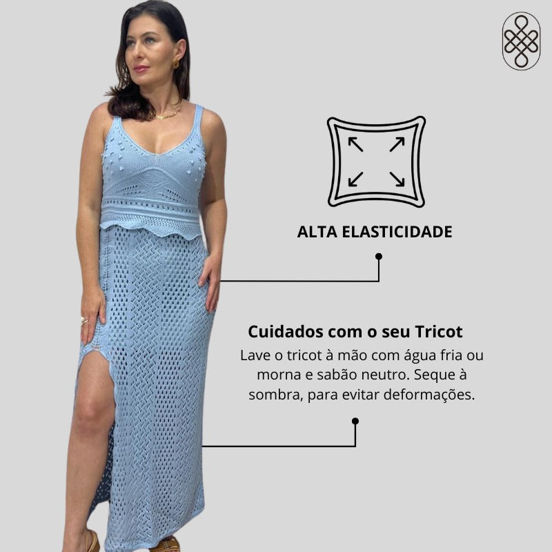 VESTIDO EM TRICÔ FEMININO REGATA COM FORRO EM PREMIUM