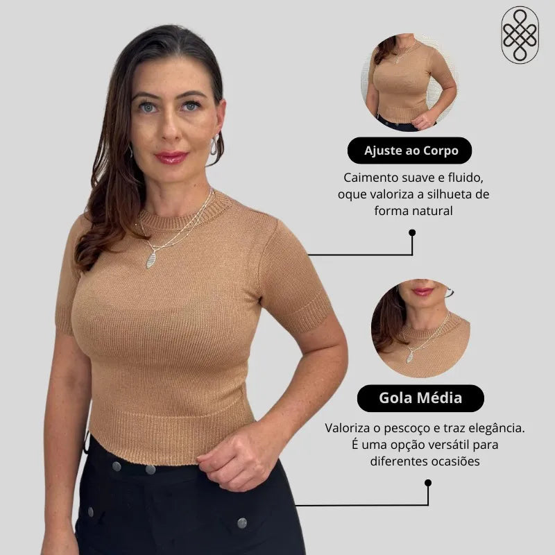 BLUSA TRICO MODAL PREMIUM LISA VERAO
