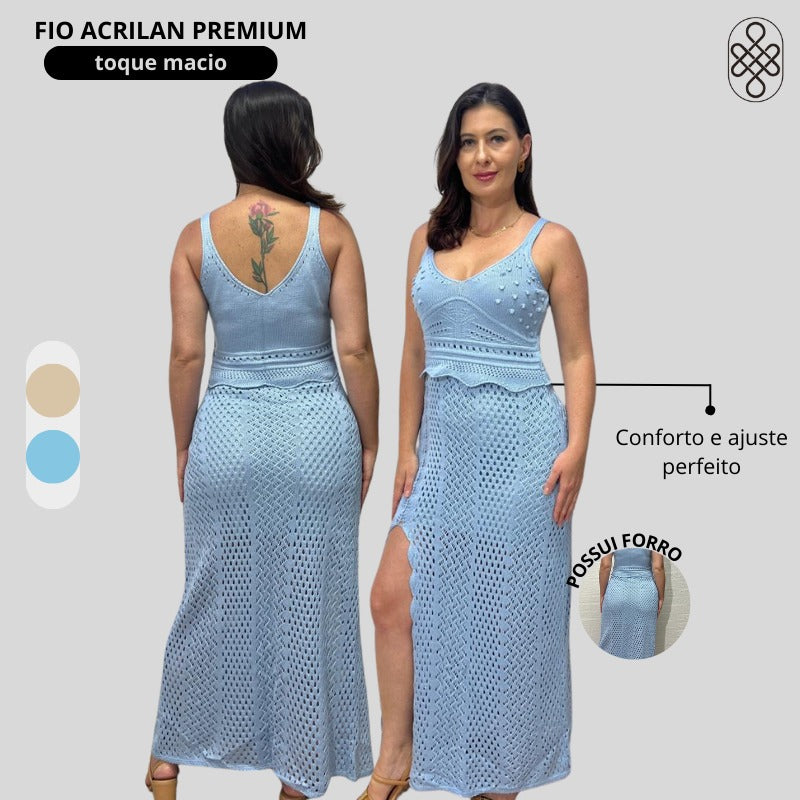 VESTIDO EM TRICÔ FEMININO REGATA COM FORRO EM PREMIUM