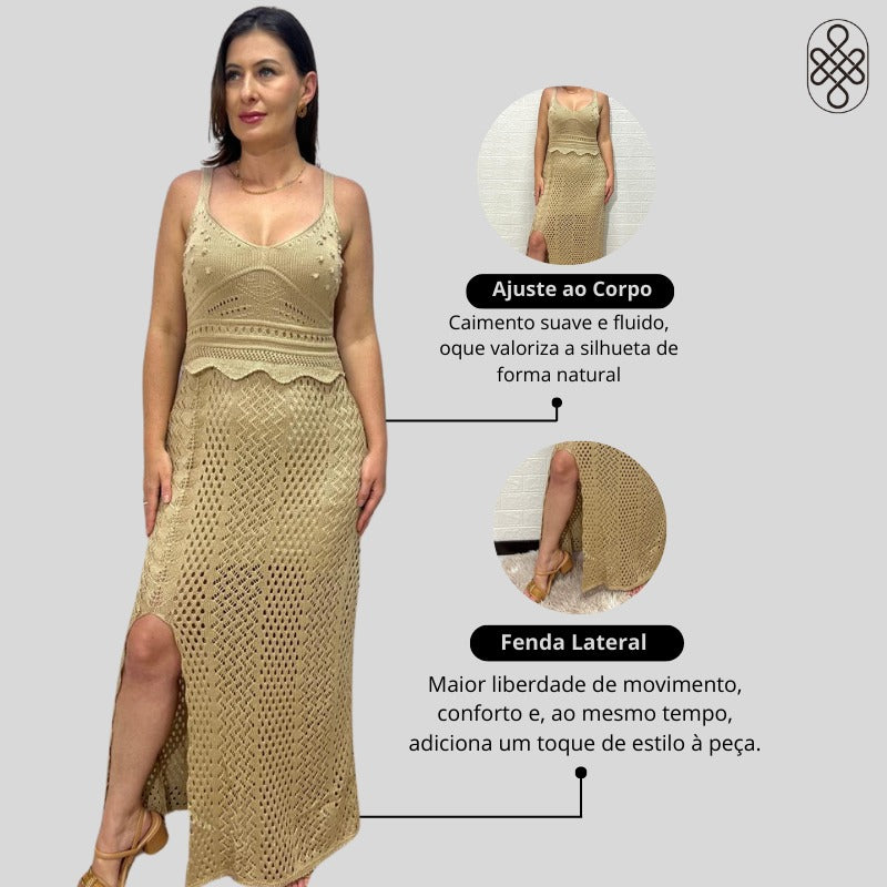 VESTIDO EM TRICÔ FEMININO REGATA COM FORRO EM PREMIUM
