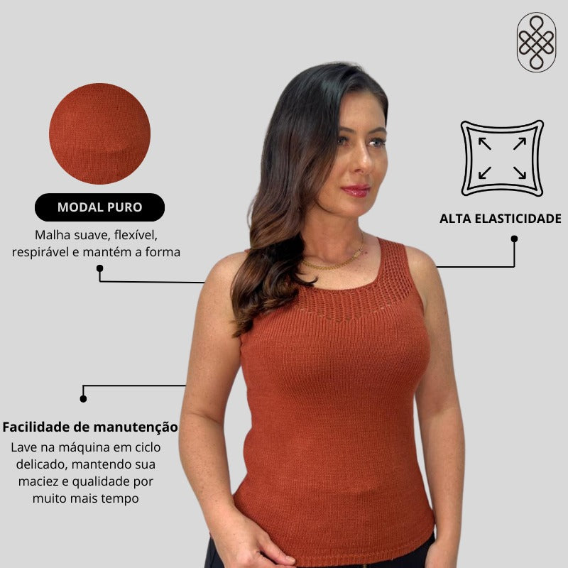 REGATA TRICÔ EM MODAL