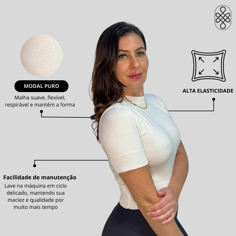 BLUSA TRICO MODAL PREMIUM LISA VERAO