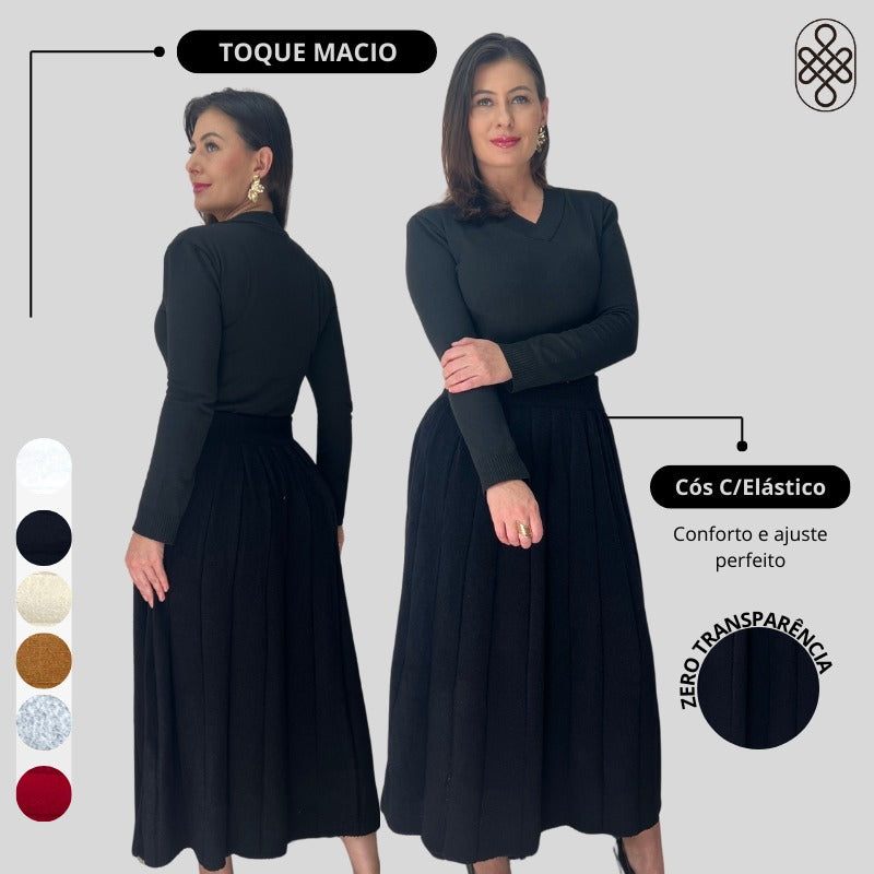 SAIA TRICO MOUSSE FIO INVERNO BOHO CHIC