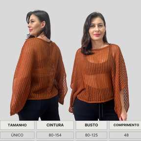 CAPA EM TRICO RENDADO OUTONO INVERNO