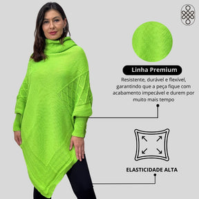 BLUSA PONCHO CAPA EM TRICO INVERNO