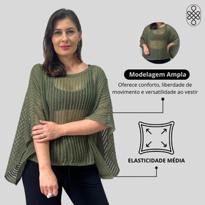 CAPA EM TRICO RENDADO OUTONO INVERNO