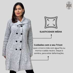 CASACO TRICO FIO MOUSSE INVERNO