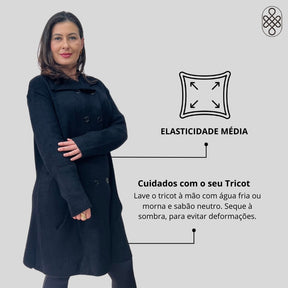 CASACO TRICO FIO MOUSSE INVERNO
