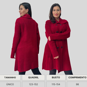 CASACO TRICO FIO MOUSSE INVERNO
