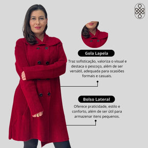 CASACO TRICO FIO MOUSSE INVERNO