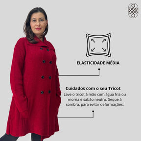 CASACO TRICO FIO MOUSSE INVERNO