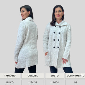 CASACO TRICO FIO MOUSSE INVERNO