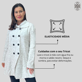 CASACO TRICO FIO MOUSSE INVERNO