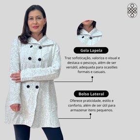 CASACO TRICO FIO MOUSSE INVERNO