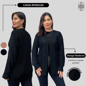 CASACO TRICO INVERNO BOHO CHIC