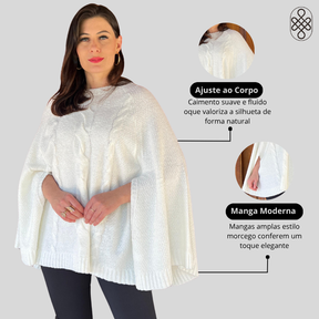 PONCHO MOUSSE TRICO CHIC LUXO