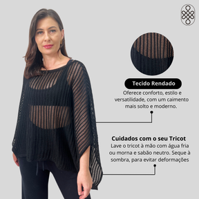 CAPA EM TRICO RENDADO OUTONO INVERNO