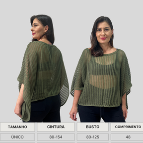 CAPA EM TRICO RENDADO OUTONO INVERNO
