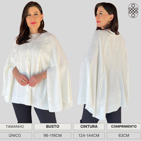 PONCHO MOUSSE TRICO CHIC LUXO