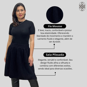 SAIA CURTA TRICO FIO MOUSSE INVERNO