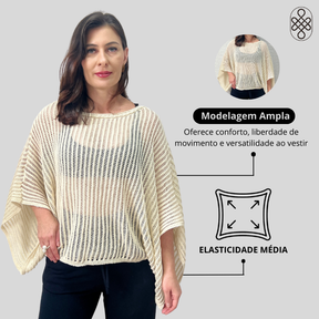 CAPA EM TRICO RENDADO OUTONO INVERNO