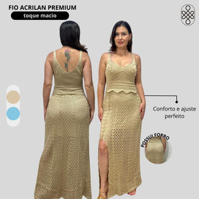 VESTIDO EM TRICÔ FEMININO REGATA COM FORRO EM PREMIUM