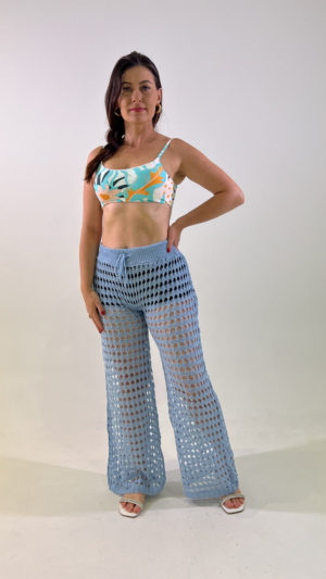 Calça Tricô Ibiza - Azul